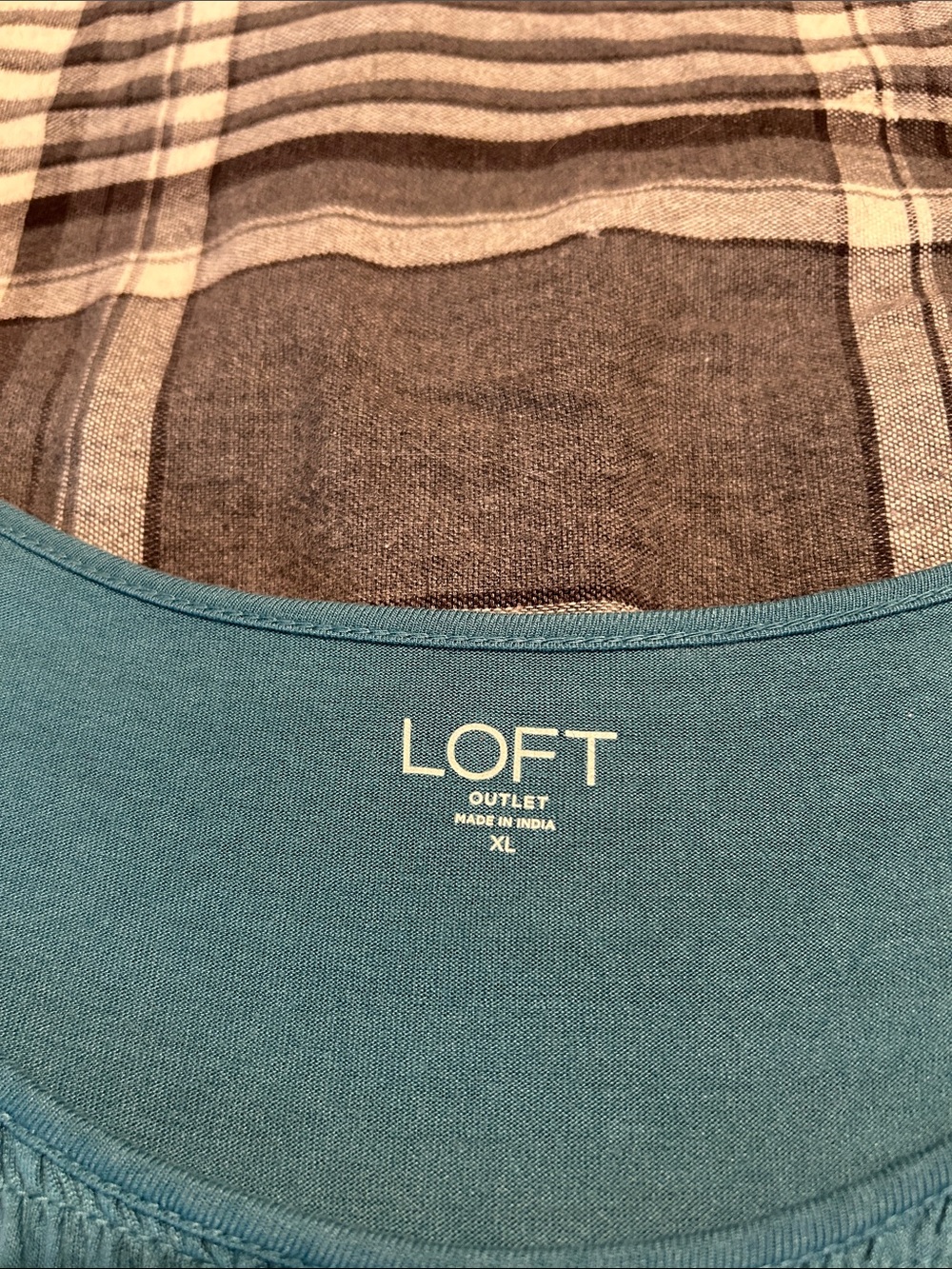 LOFT Teal Scoop Neck Tank with cap sleeves